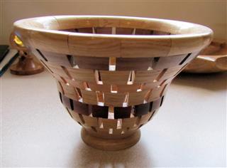 Open segmented dish by Bernard Slingsby